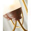 Pied de lampe de style américain en bois rétro avec abat-jour en verre-448491024