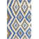 Tapis bleu / ivoire en laine tissé à plat à la main à motif géométrique Alameda