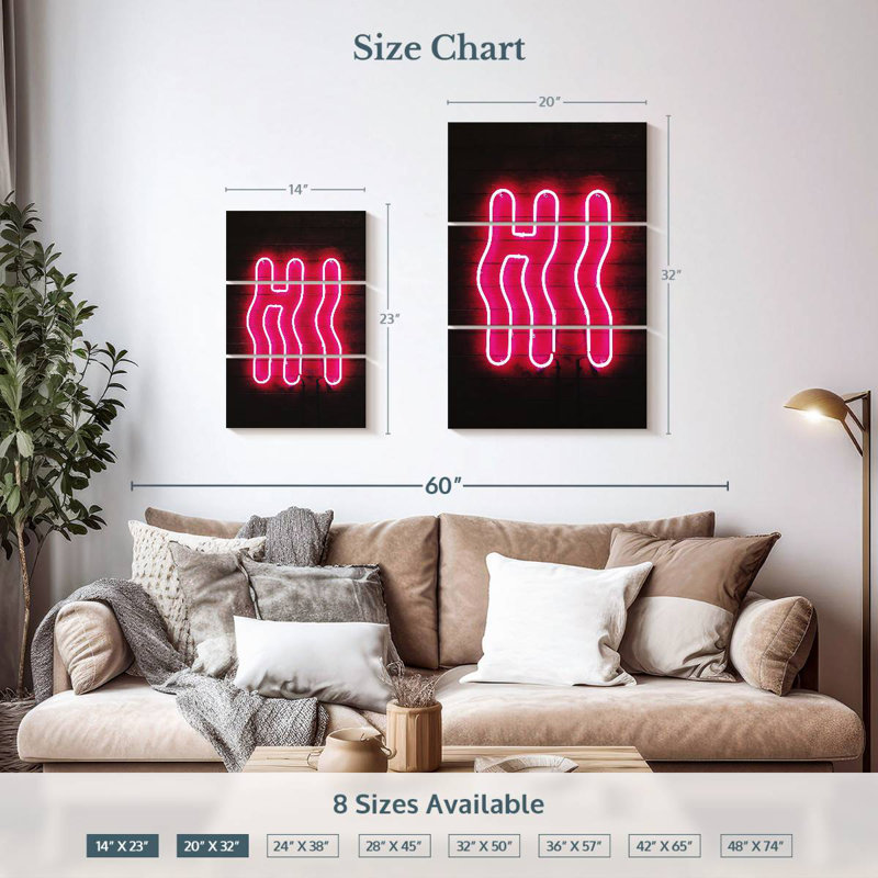 Tergel Hi Neon Light, 32" H x 20" W