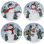 Ensemble de 4 bonhommes de neige certifiés International Watercolor