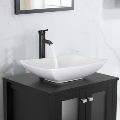 ECLIFE Manrique 19.7'' Ceramic Specialty Bathroom Sink with Faucet