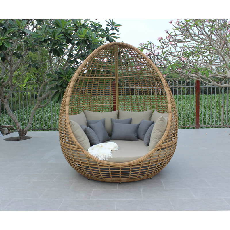 Zaire 69" Wide Outdoor Patio Daybed with Cushions
