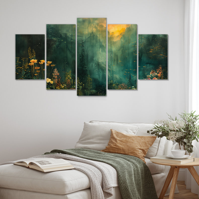 Chumley - ensemble d'art mural sur toile forêt