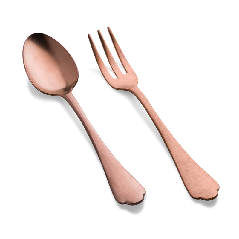 Ensemble de service (fourchette et cuillère) MEPRA Dolce Vita, Bronze étain