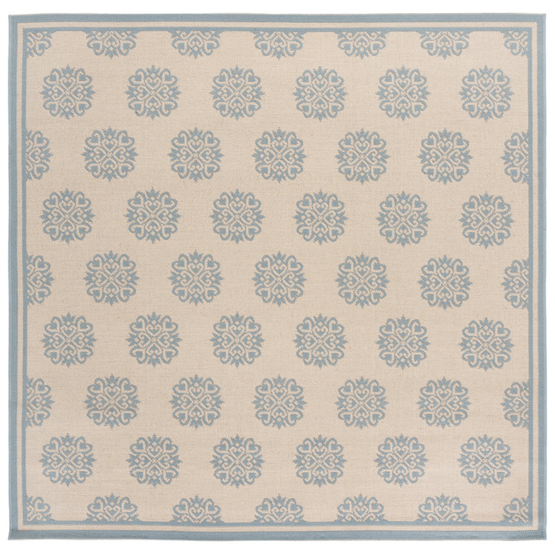 Tapis oriental intérieur / extérieur Burnell Performance, Carré 6 pi 7 po