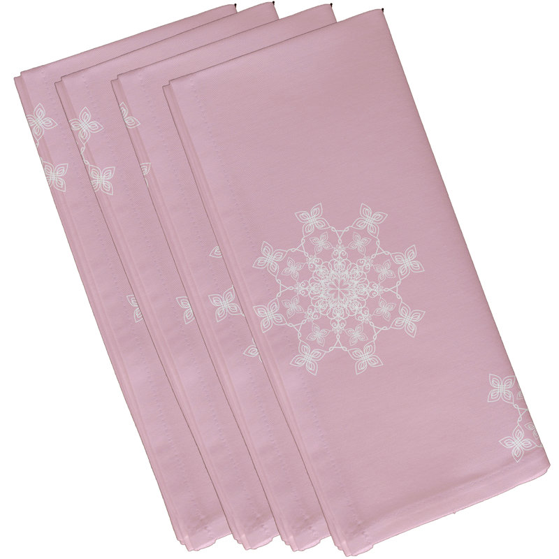 Ensemble de serviettes 4 pièces Falling Snow, Rose clair