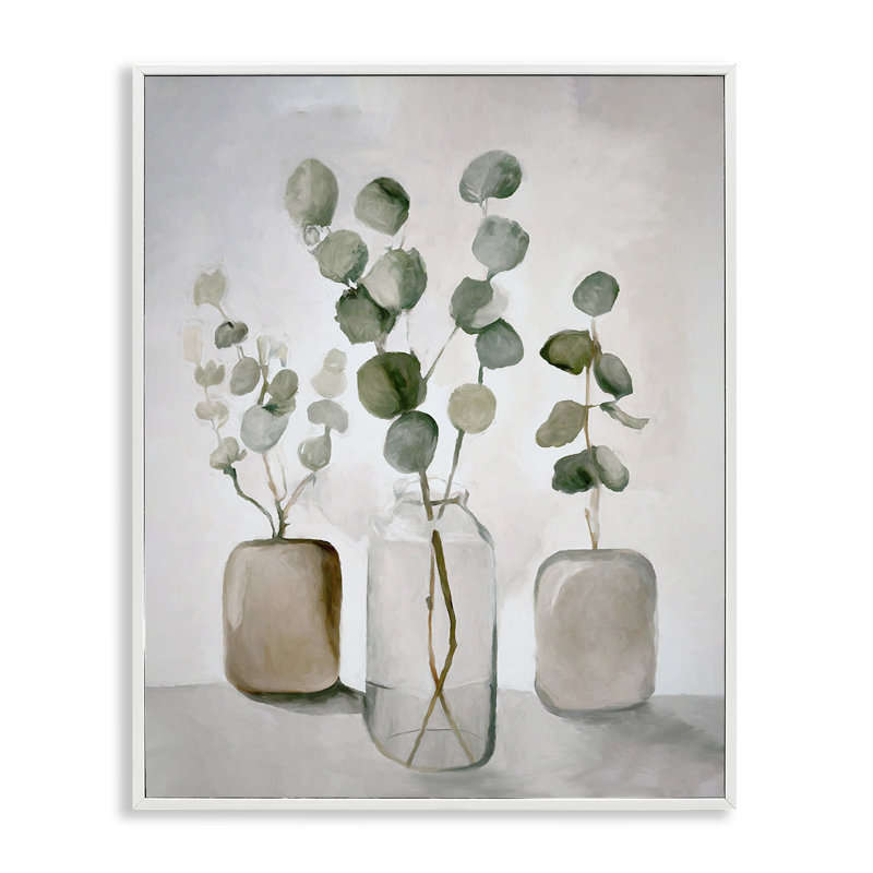«Eucalyptus Still Life», estampe numérique encadrée par Ramona Murdock, Giclée encadrée blanc bord de mer