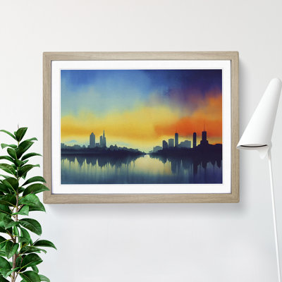 Watercolour City Skyline Vol.5 Abstract - Single Picture Frame Print