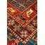 Tapis unique 5 pi Pyzryk en bleu / rouille / brun nouvel âge Pyzryk