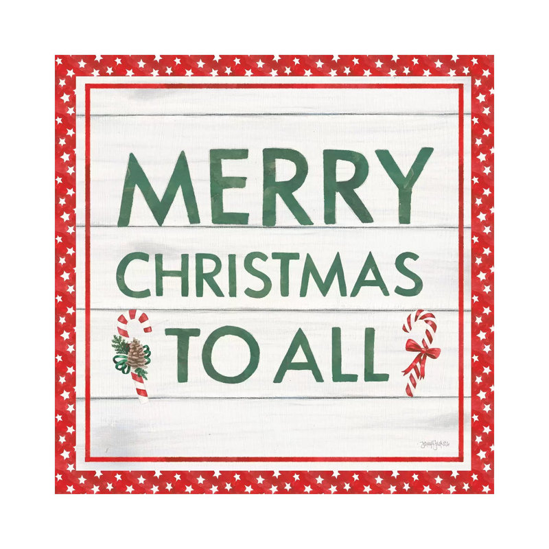 Welcome Christmas Sign by Jenaya Jackson - Wrapped Canvas Gallery-Wrapped Canvas Giclée, 45.72 cm H x 45.72 cm W