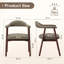 Upholstered Dining Armchairs With Solid Wood Legs-133396849