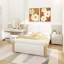 Lit plateforme tapissier avec pieds de support en bois et lit gigogne simple-1246546397-1246546396