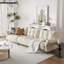 Coussin modulaire 118,11 po en polyester blanc-129490106