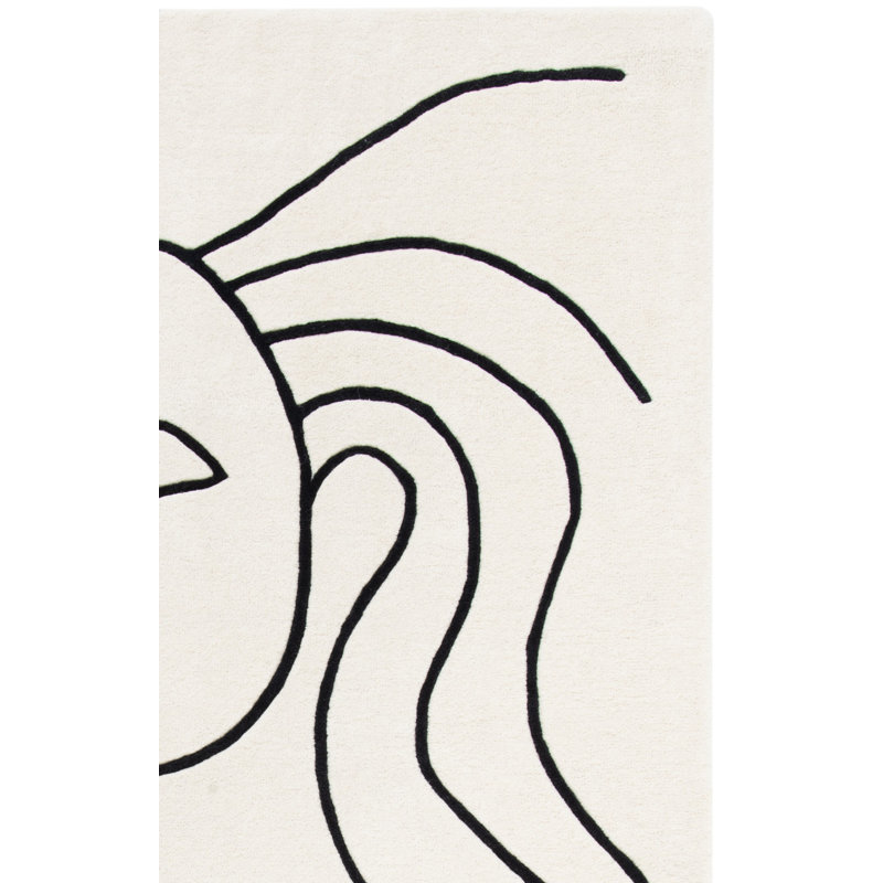 Tapis en laine touffeté à la main Cliften, Rectangle 4 pi x 6 pi