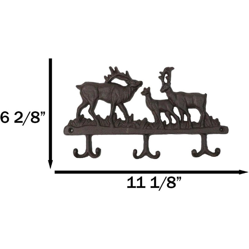 Sculpture rustique en bois de cerf cerf biche et faon