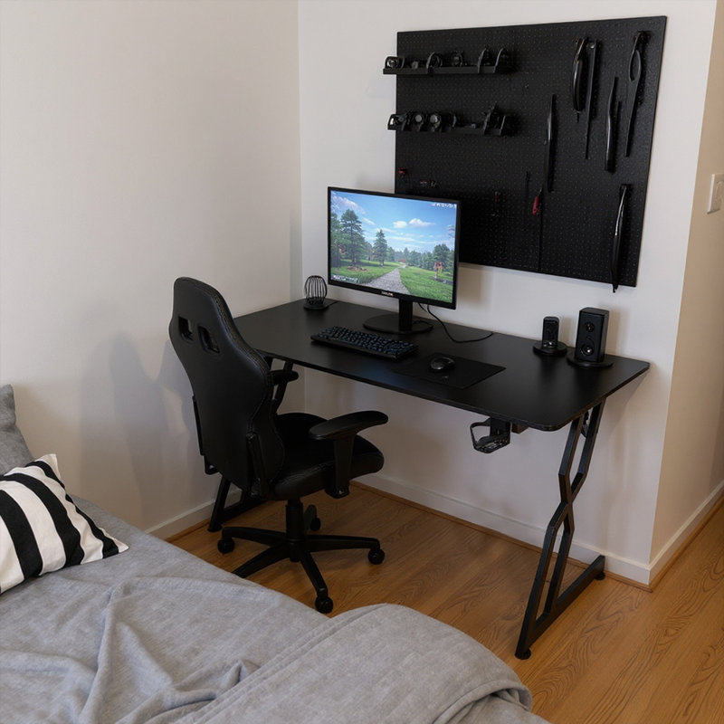 Adjustable Metal Base Computer Desk