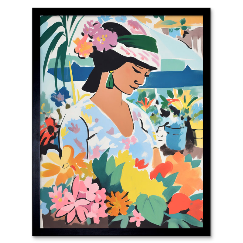 Alius Danish Pastel Aesthetic Flowers At Market - Single Picture Frame Print
