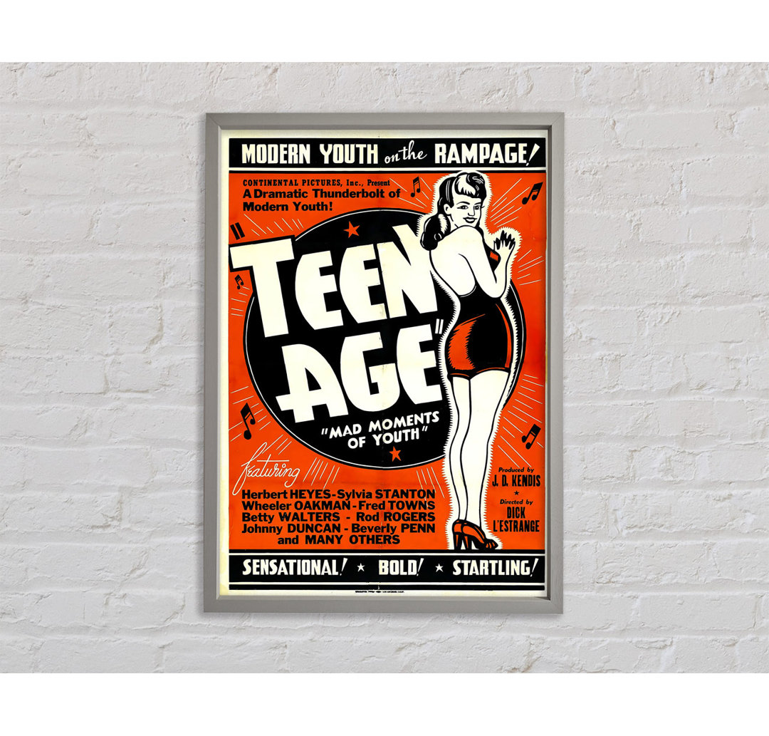 Teen Age 1944 Poster 1 Gerahmter Druck