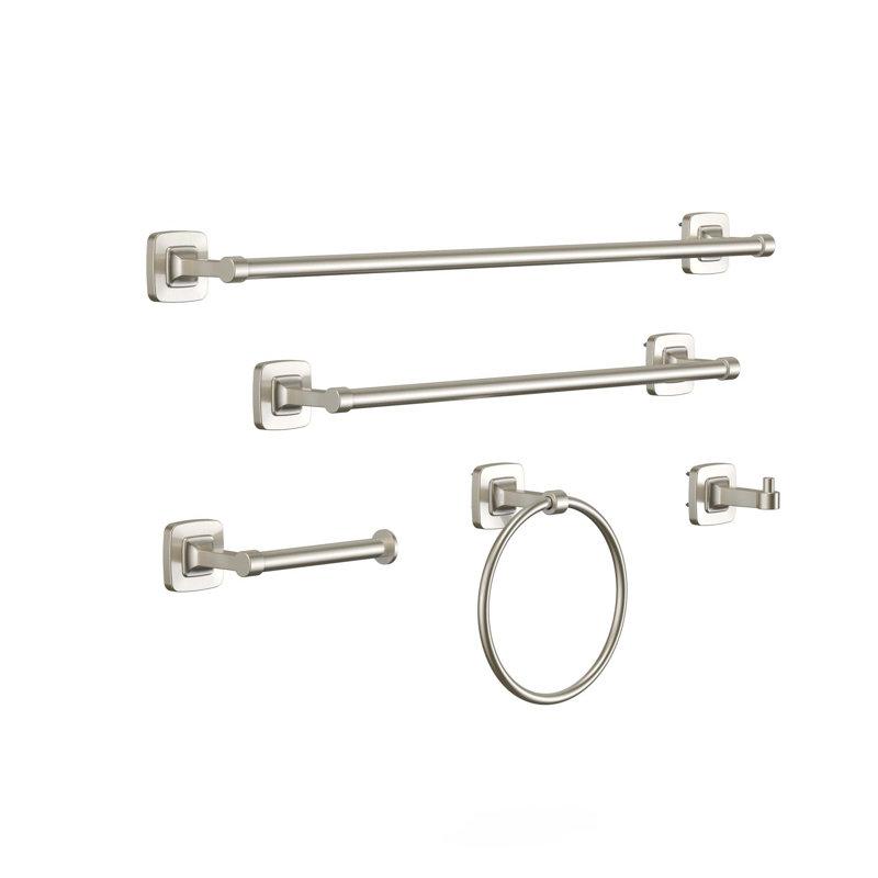 5 - Piece Bathroom Hardware Set, Silver