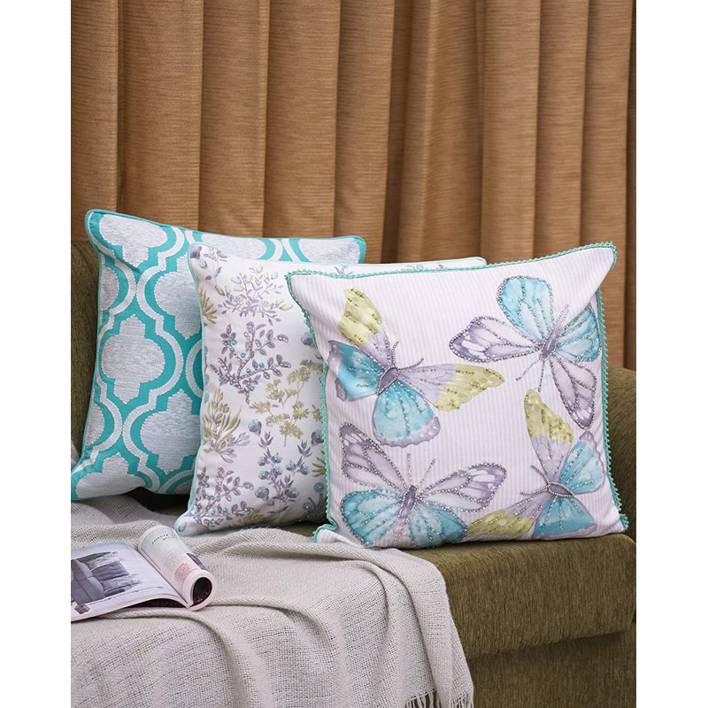 Square Cushion Cover, Golden Red