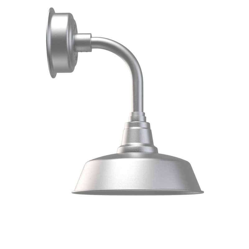 Paulina LED Barn Light, Galvanized Silver, 22.25" H x 12" W x 17.38" D