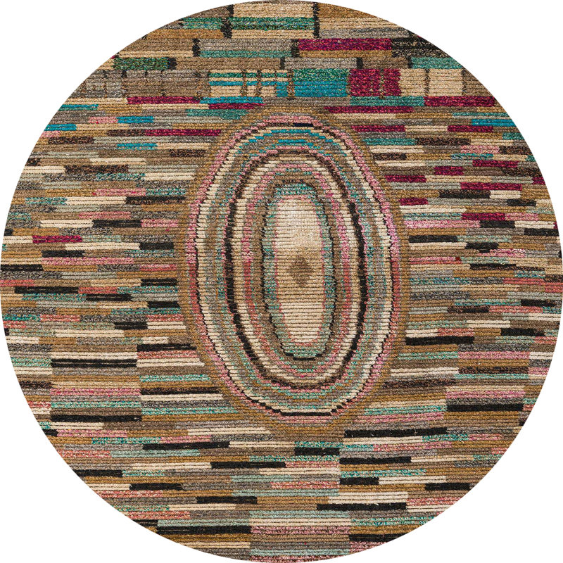 Abstract Indoor Rug, Round 6'