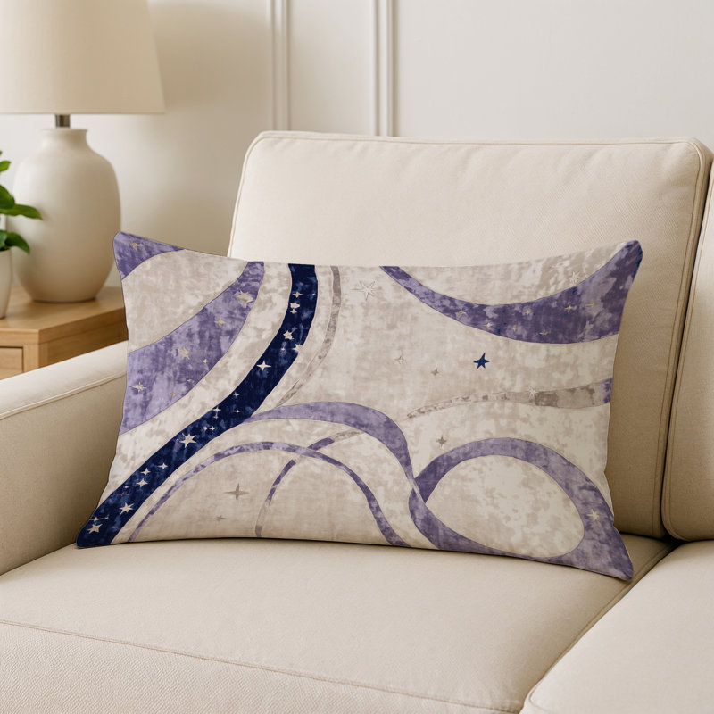 Modern Contemporary Beige Indoor and Outdoor Throw Pillow, Rectangle 25"H x 18"W