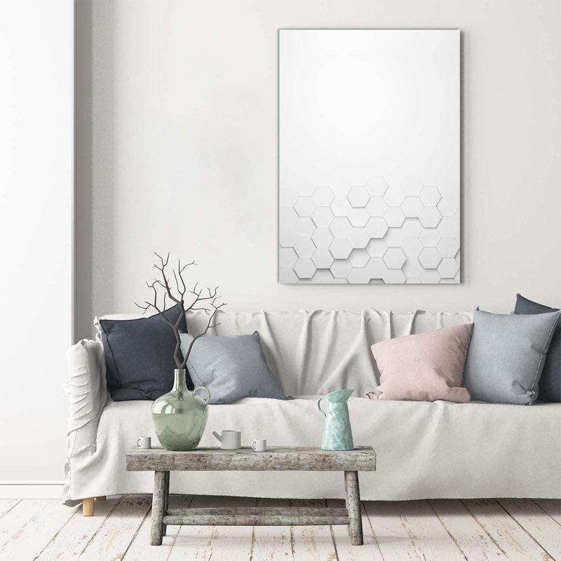 Hexagons Background - Wrapped Canvas Print
