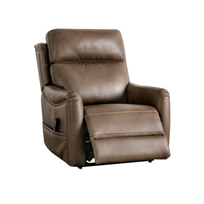 33.4" W Transitional Lift Chair, Brown