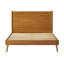 Ozzy California King Bed With Panel Design, Natural Brown Acacia Wood-121481549