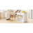Kitchen Island With Extendable Dining Table For 4-6 Persons, White, Double Storage, Power Outlet, 2 Drawers, Side Shelves, Modern Chic 82.7 Inch 2-6, White Wood Grain, Double 1 Port, Type-C-1113668510