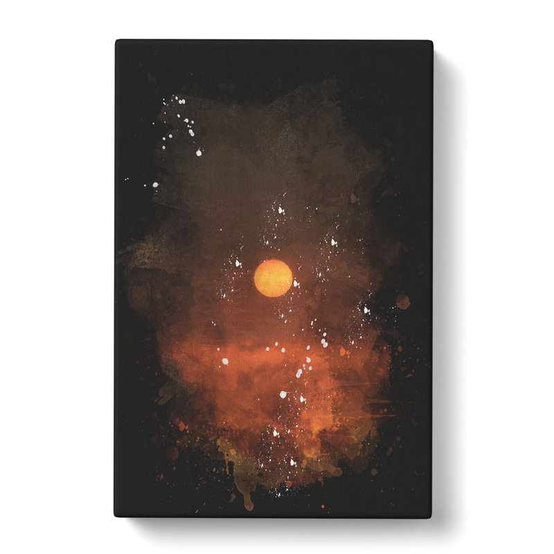 Sunset On Fire - Wrapped Canvas Painting, 50cm H x 35cm W x 3cm D