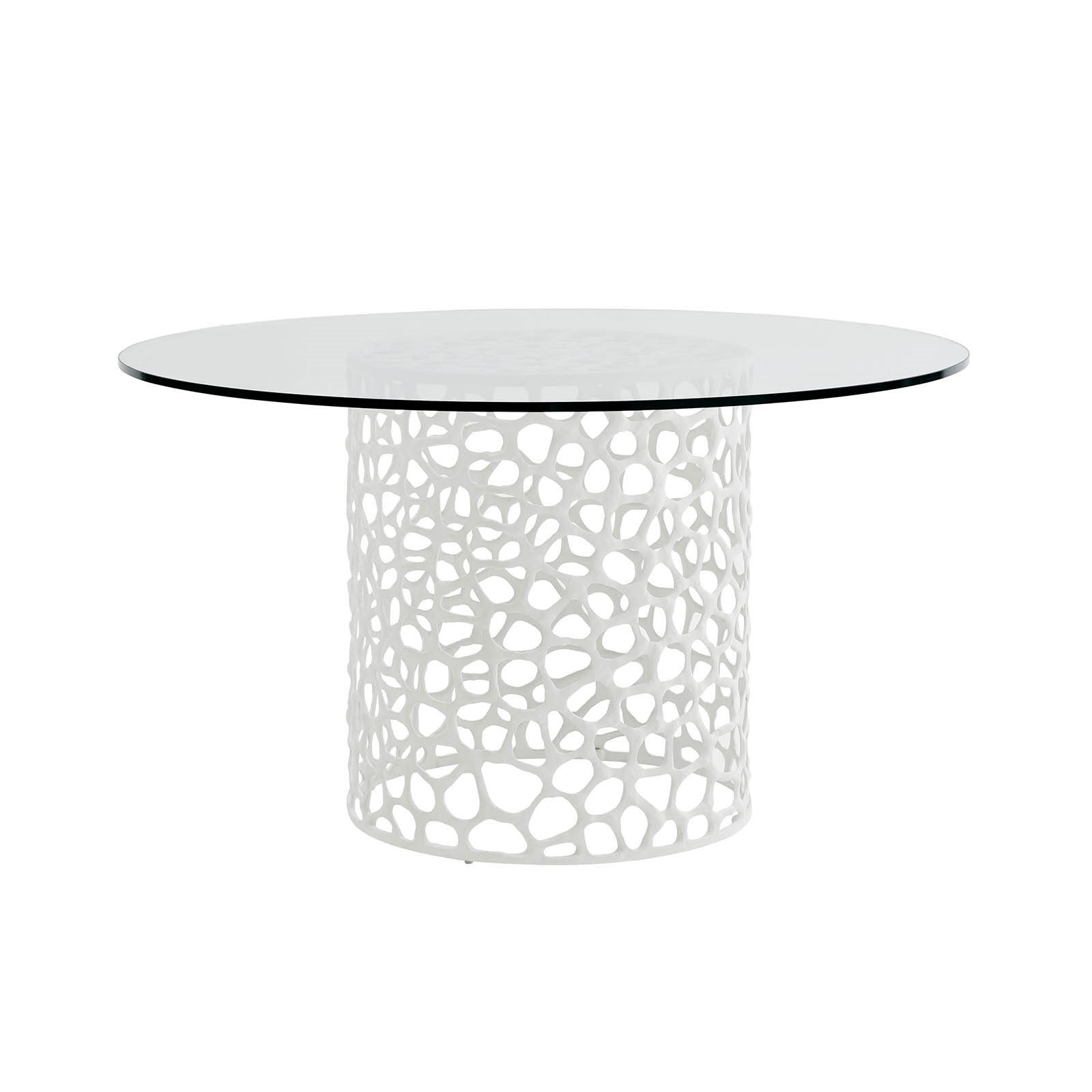 Coral Dining Table 54, White, 30" H x 54" L x 54" W
