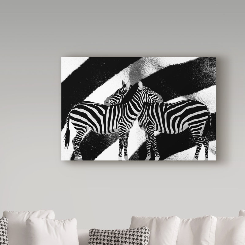 « zèbre », reproduction d’impression sur toile tendue, H 12 po x l 19 po