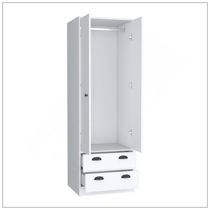 Armoire Hobbs, chambre à coucher, blanc