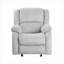 Fauteuil coulissant inclinable en chenille pour le salon, structure en bois massif gris neutre avec glissement en douceur