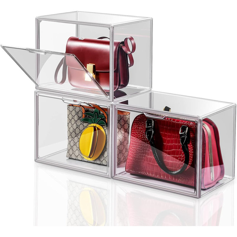 Organisateur de rangement transparent pour sac à main avec fermeture magnétique, 31,64 pte