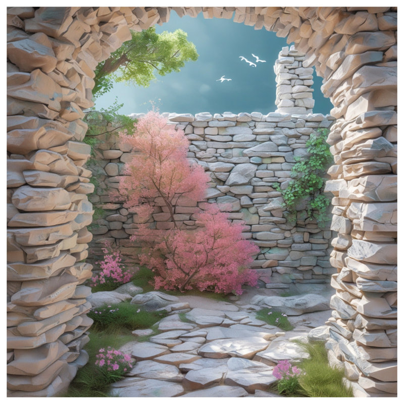 Couvre-lit matelassé Stone Archway Garden toutes tailles, Double