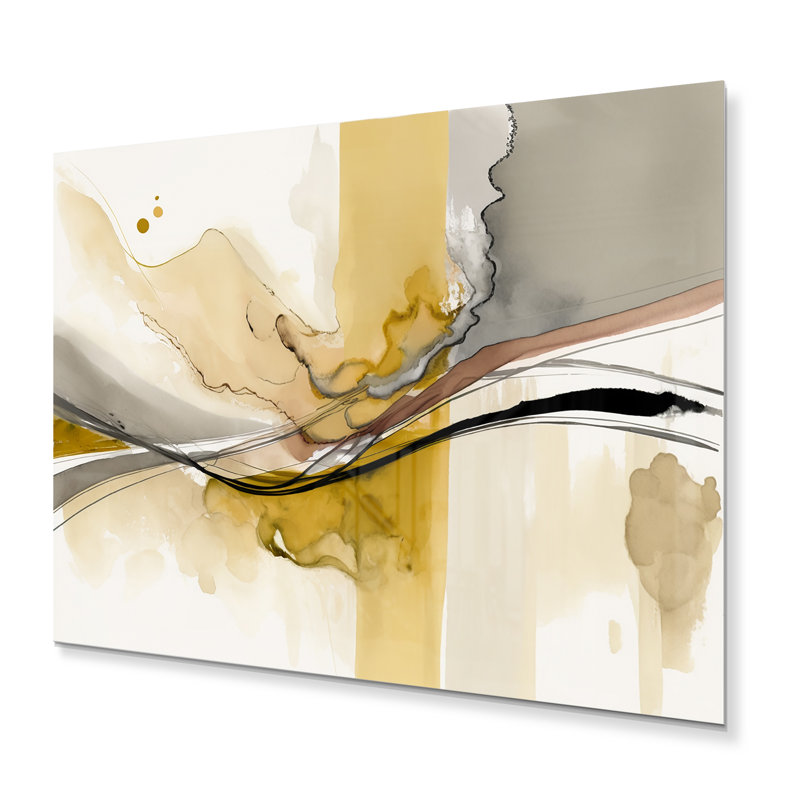 Décoration murale en métal Touched By Mustard, H 24 po x l 32 po