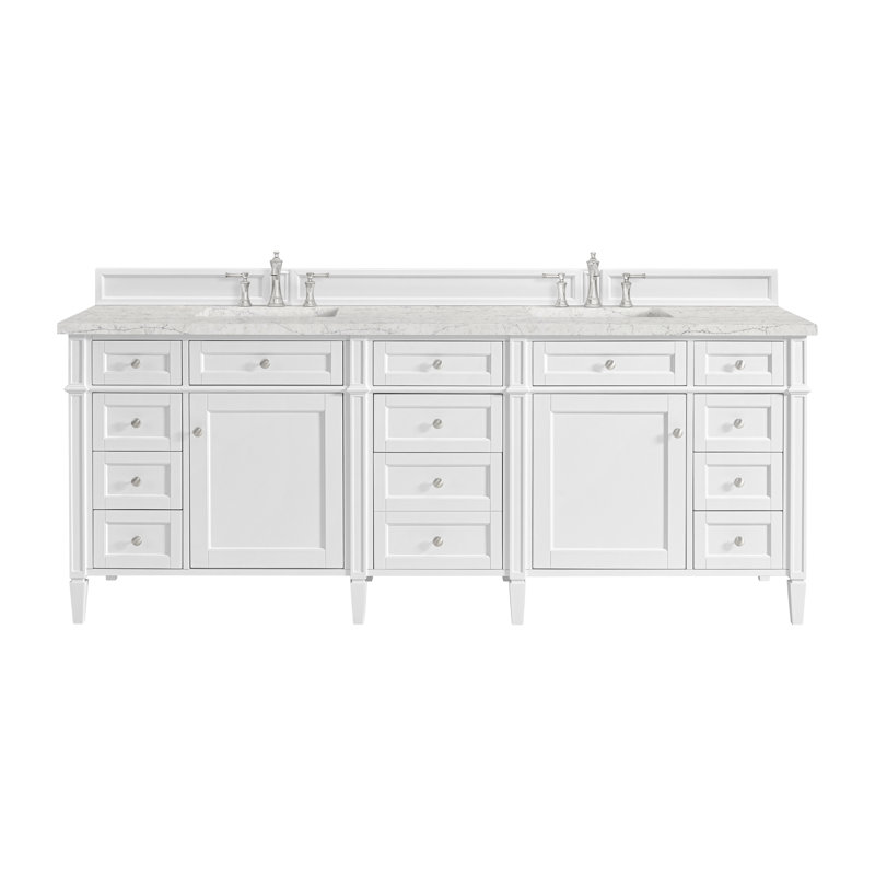 Brittany 84'' W Double Vanity, Eternal Jasmine Pearl