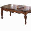 Table basse cerise rectangulaire avec pieds tourbillon