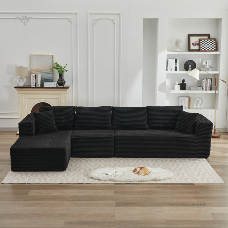 Canapé modulaire modulaire, Noir