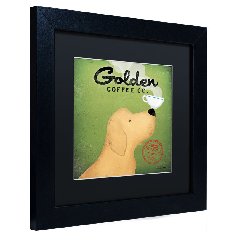 Natchez «Golden Coffee Co» par Ryan Fowler, impression encadrée, H 11 po x l 11 po, Noir