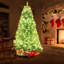 7 Ft Artificial Xmas Tree With 1040 Branch Tips 380 Warm White Led Lights