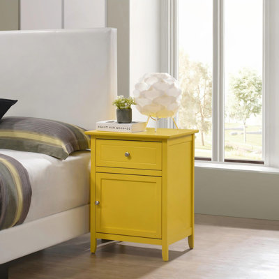 Table de chevet jaune
