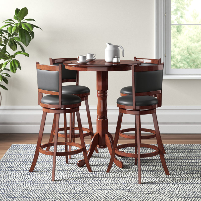 Janette 5 - Person Pedestal Dining Set, 5 Pieces