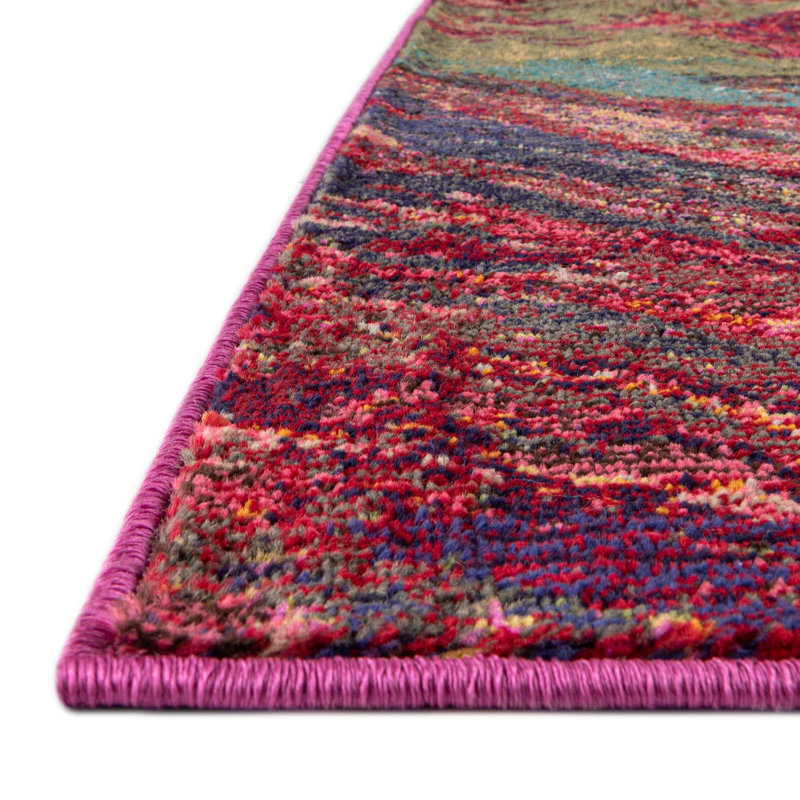 Ansela Washable Abstract Indoor Rug, Rectangle 5'3" x 8'