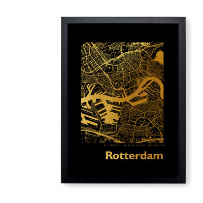 Rotterdam Map - Single Picture Frame Print