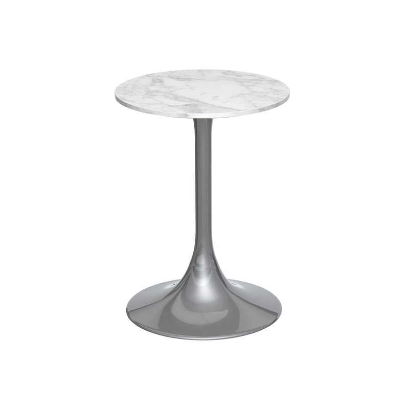 Clarke County Pedestal End Table, Grey