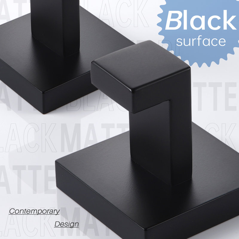6 Piece Bathroom Hardware Set, Matte Black